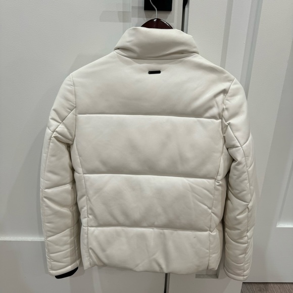 Andrew Marc Sport Faux Leather Puffer Jacket - Picture 7 of 8